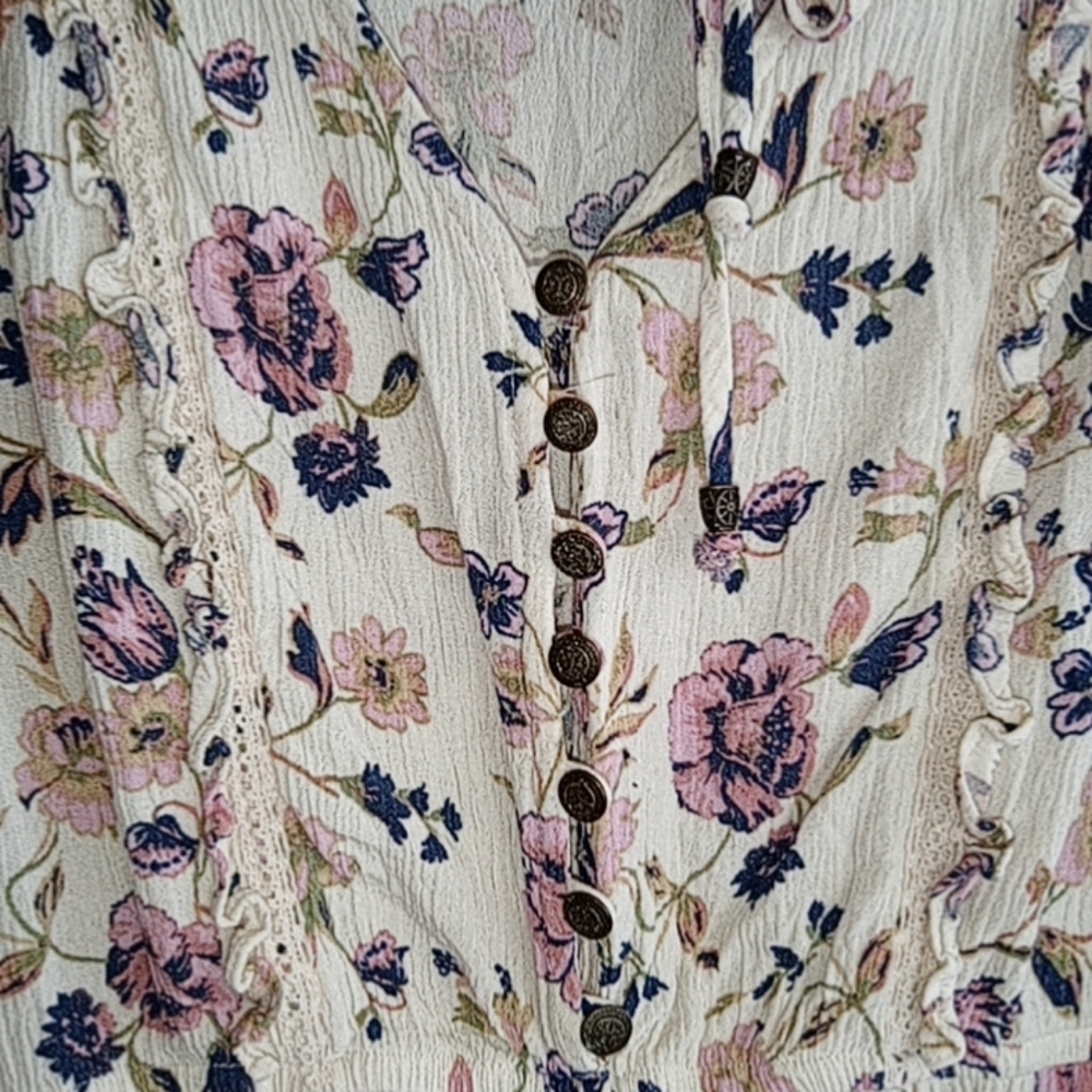 Xhiliration floral shabby chic, boho dress - Picture 7 of 10